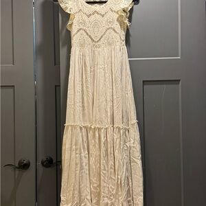 Joyfolie Cream Lace Formal Kids Dress